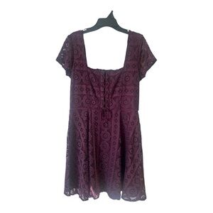 Aeropostale Elegant Purple Lace Dress Size L. Used.